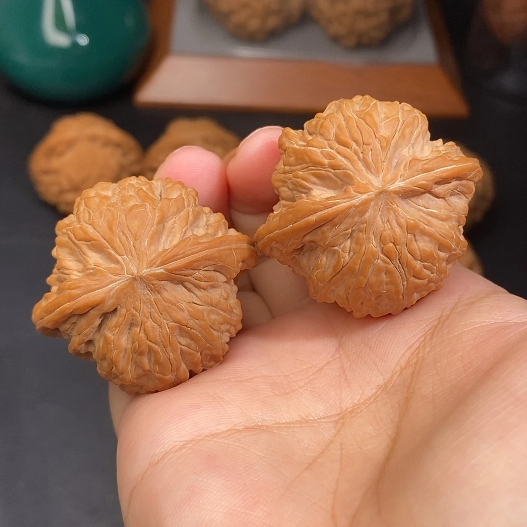 文玩核桃把件@****磨盘全品40.5