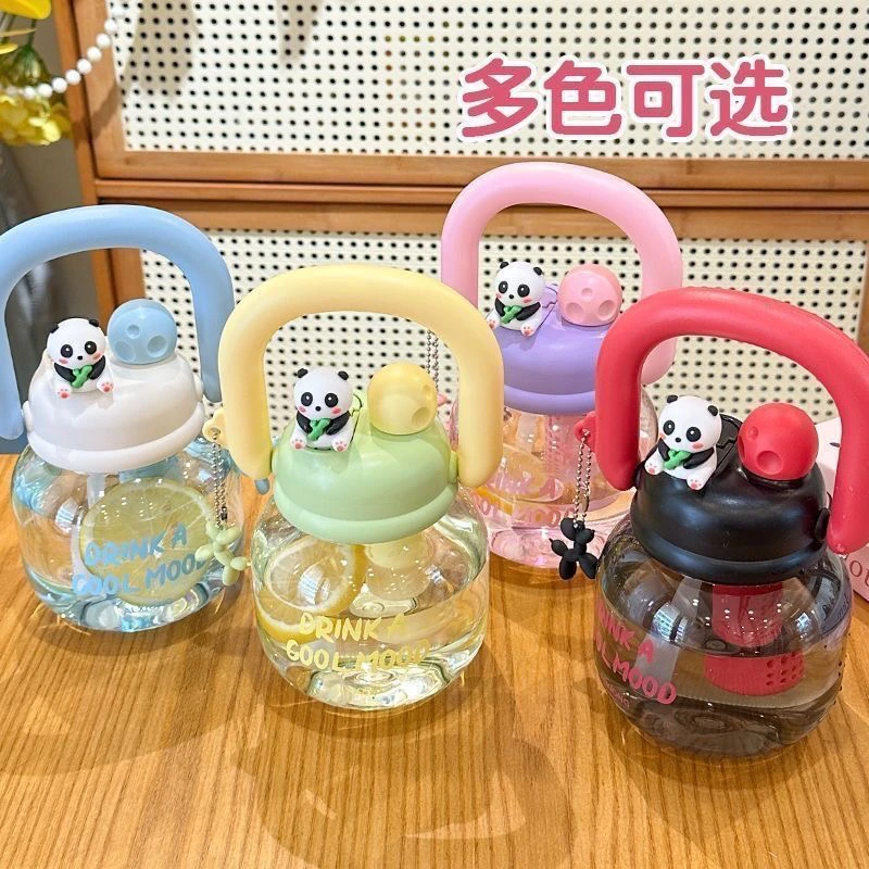 新款网红大肚杯塑料水壶水杯大容量高颜值花茶杯带茶仓拎拎壶