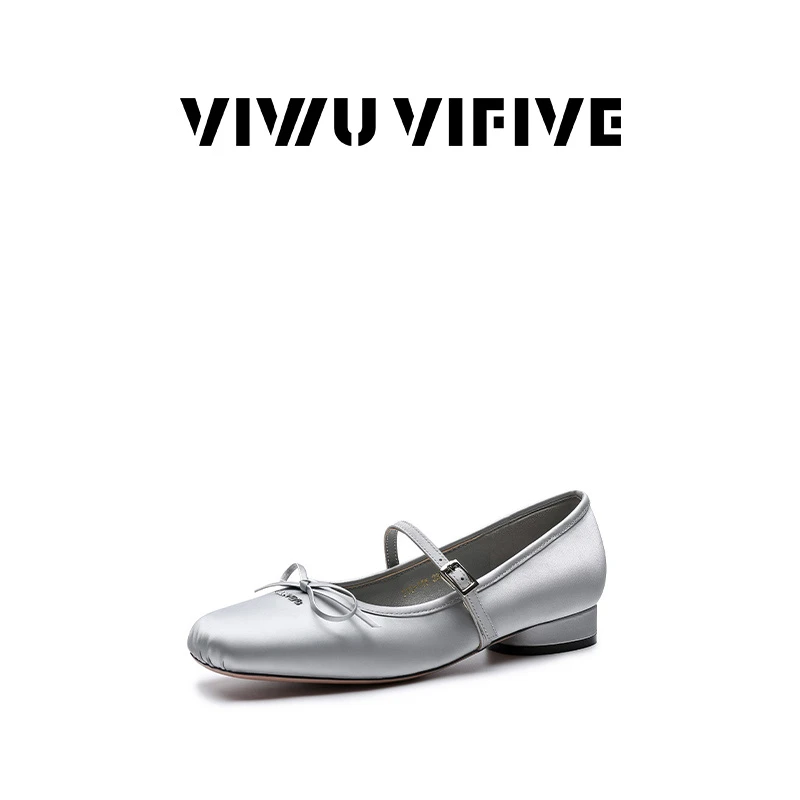 V5 VIWU.VIFIVE「梦舞」 25春新款欧若风玛丽珍芭蕾舞女鞋羊皮百搭