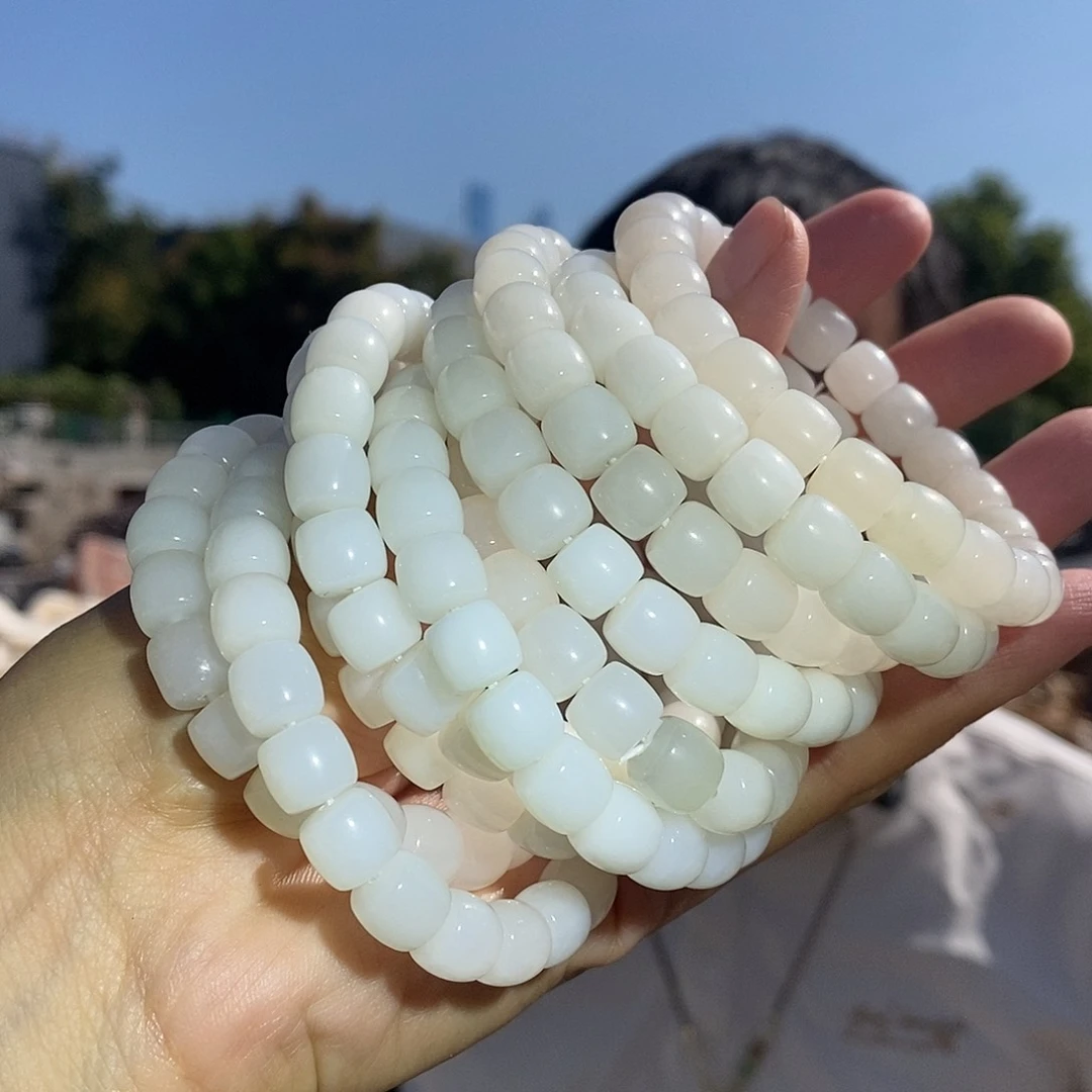 未镶嵌手链和田玉羊脂白直切