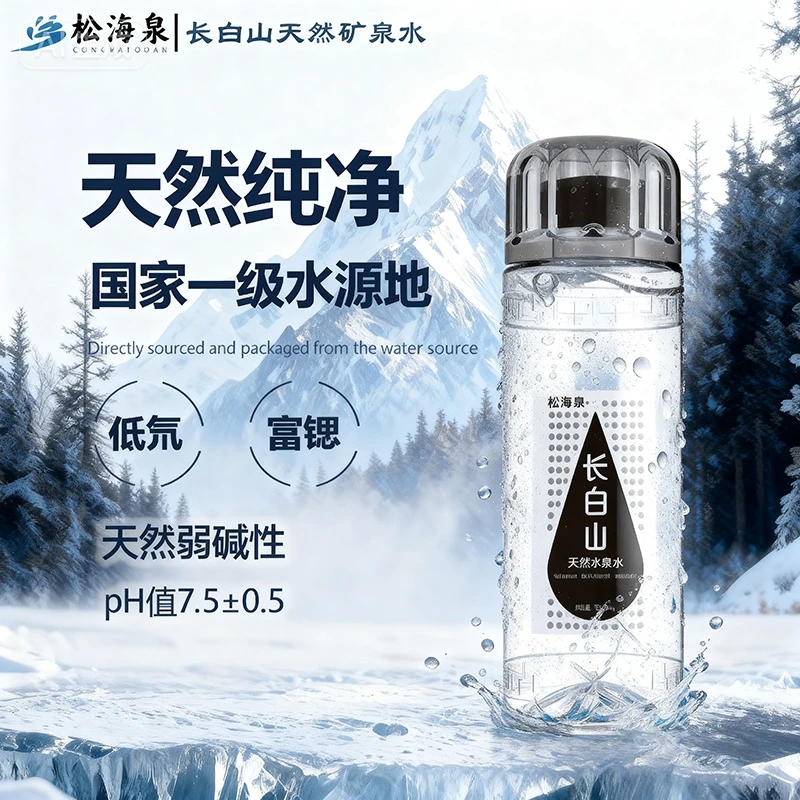 松海泉长白山天然矿泉水低氘弱碱性水矿泉水小瓶高端泡茶日常饮用