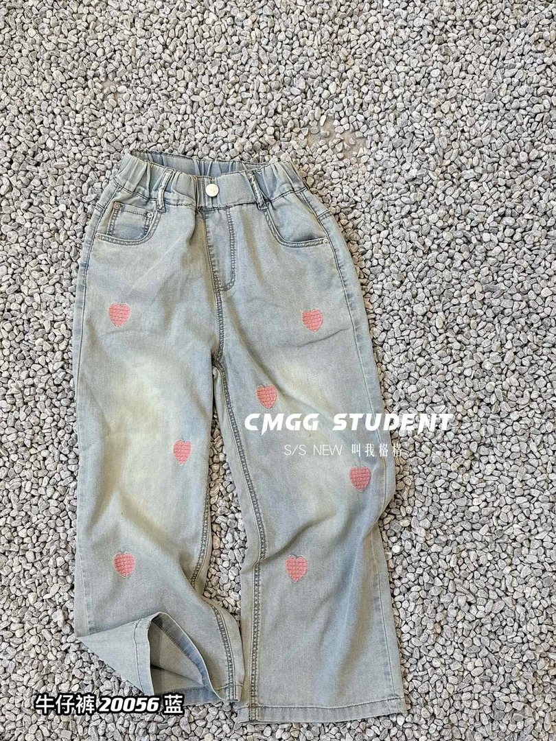 女童夏季薄款牛仔直筒阔腿裤百搭洋气9分裤休闲女宝20056叫我格格
