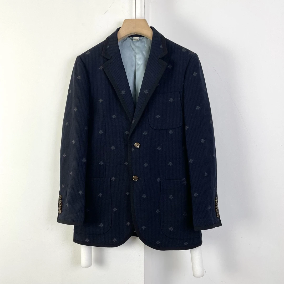 99新 GUCCI/古驰 46码/小蜜蜂刺绣西装外套/11736