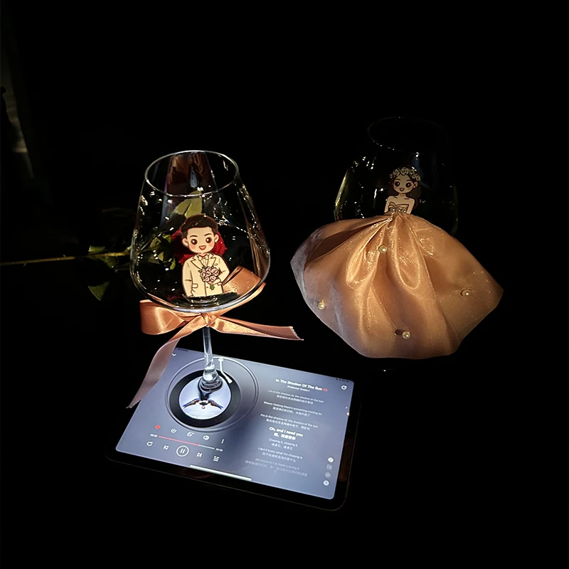 情侣高颜值ins红酒杯订婚新婚居家实用情侣对杯浪漫生活创意礼物