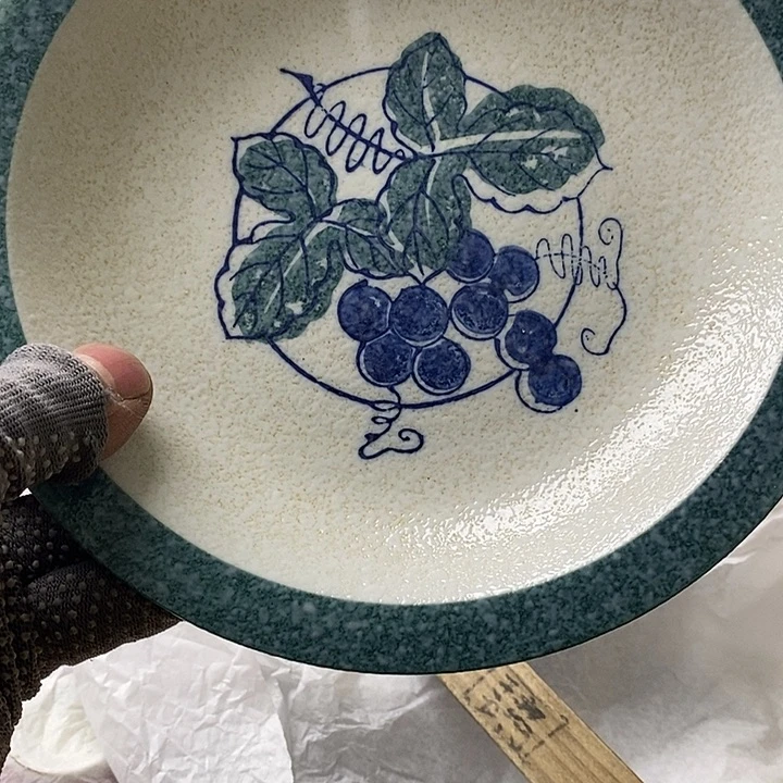 紫砂茶杯蓝**韵日本回流精品瓷器