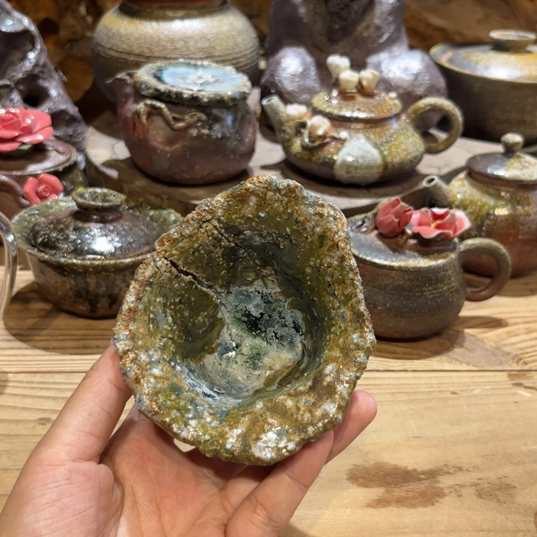 柴烧柴烧茶具不打磨