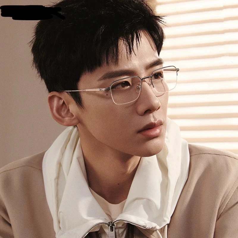 金色半框商务眼镜架男大脸时尚银色近视眼镜框女MB0220白敬亭同款