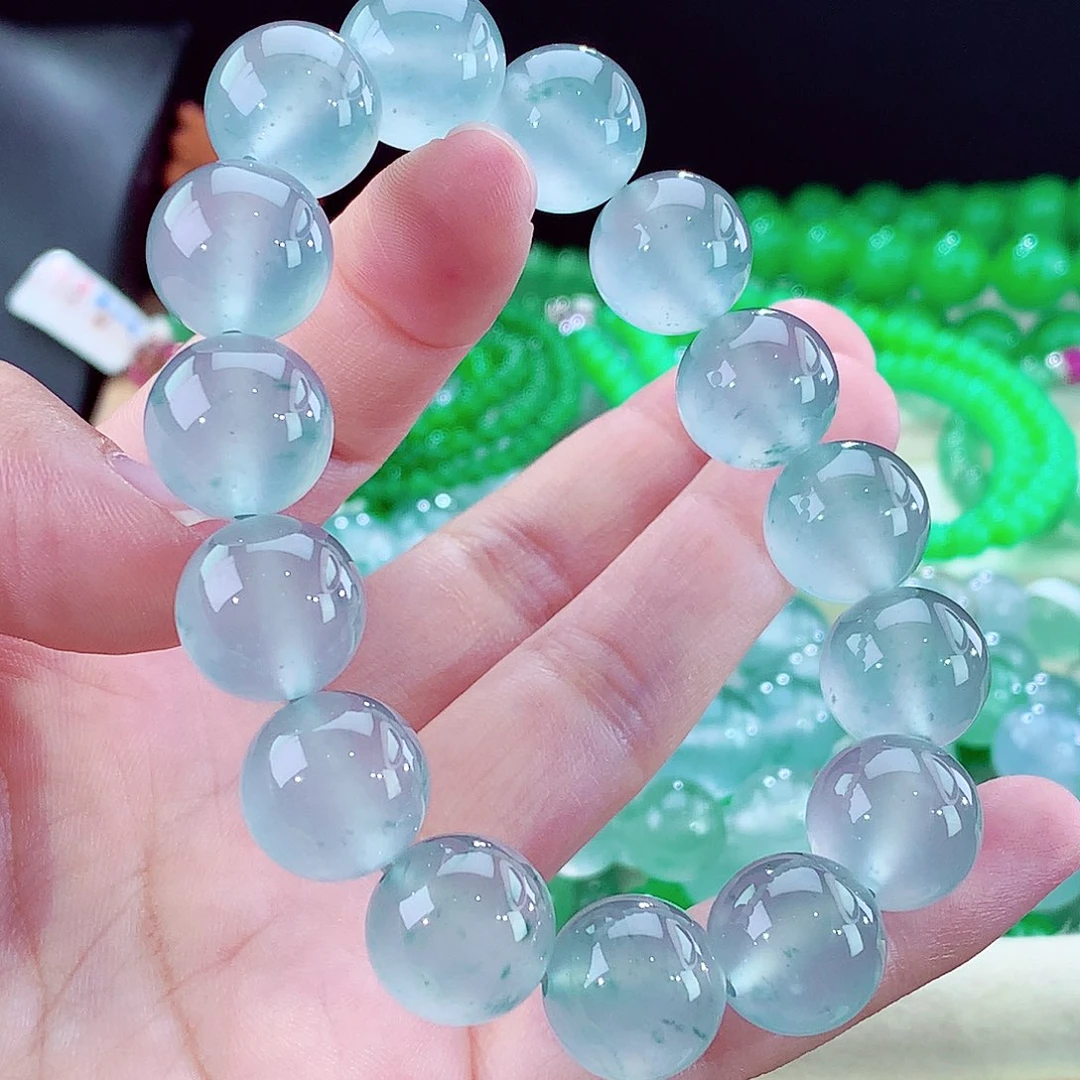 翡翠未镶嵌手链蓝钢