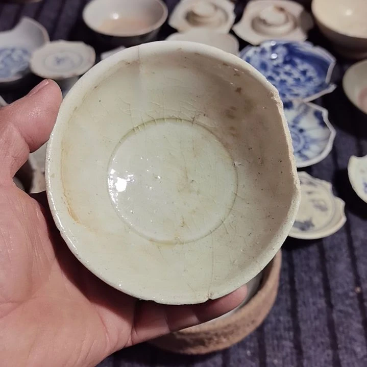 瓷片青花影青杯垫标夲