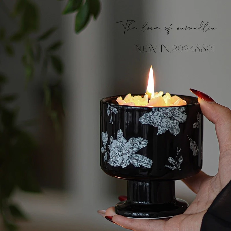 《白山茶》新年礼物创意香薰蜡烛高级感小众室内香氛摆件伴手礼品