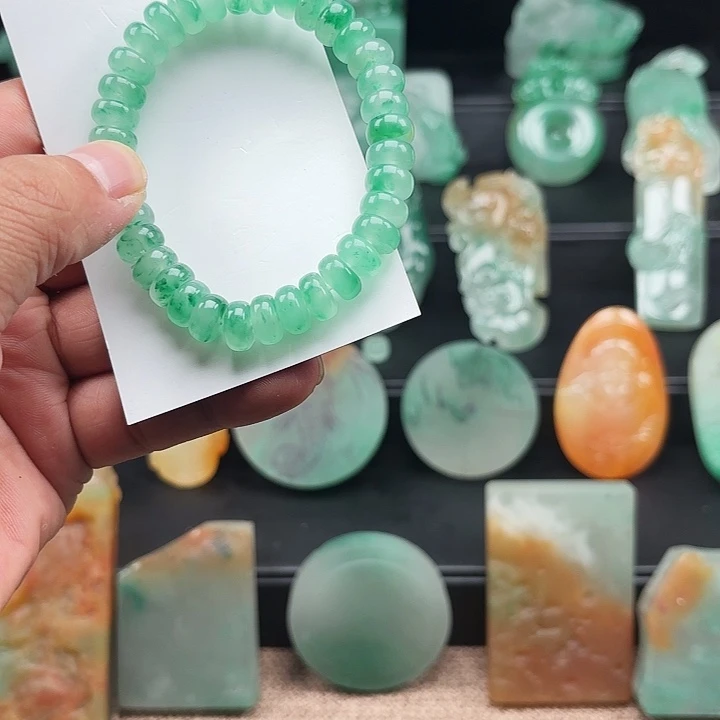 石英质玉（非洲翠）未镶嵌手串