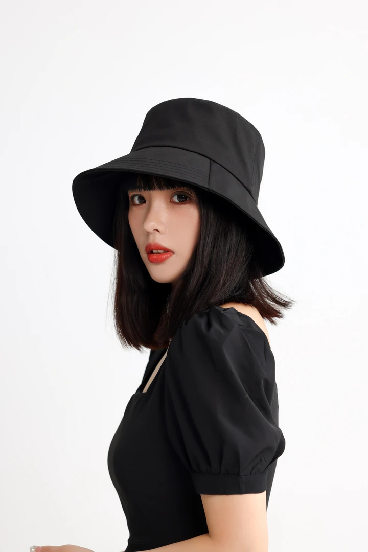 渔夫帽气质女士盆帽平檐遮阳帽休闲夏季帽子四季女时尚百搭遮脸