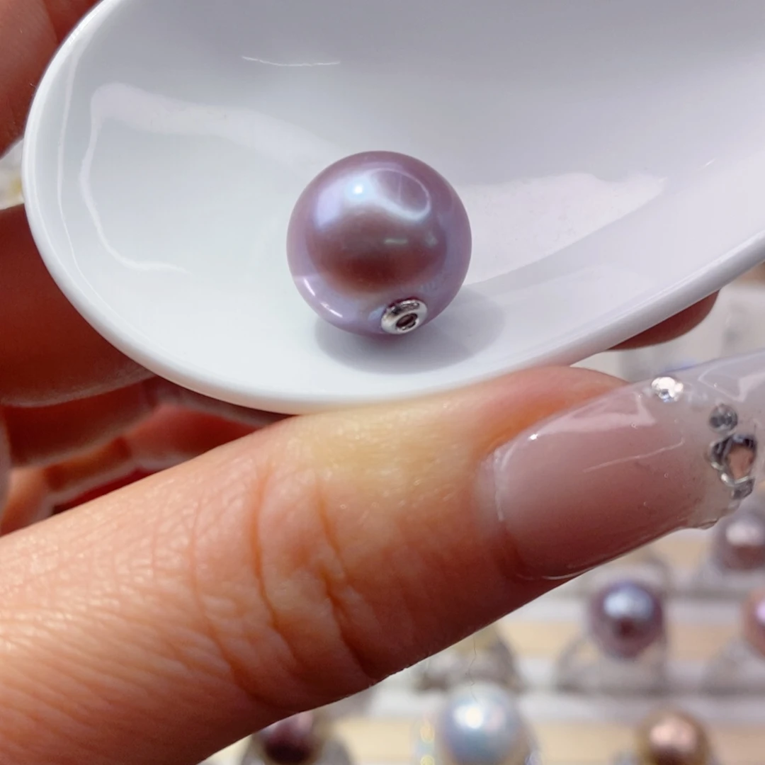 淡水珍珠吊坠(赠链)银S925镶嵌