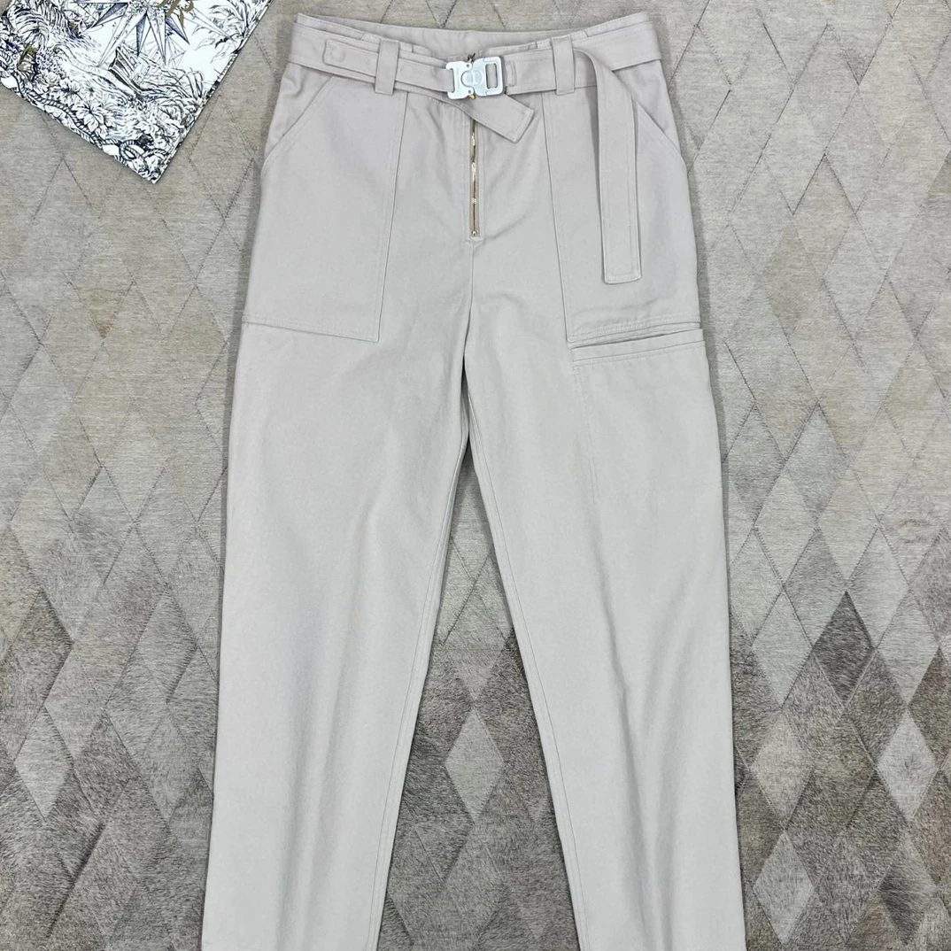 全新未使用 DIOR/迪奥 132117 男款经典锁扣牛仔工装裤时尚