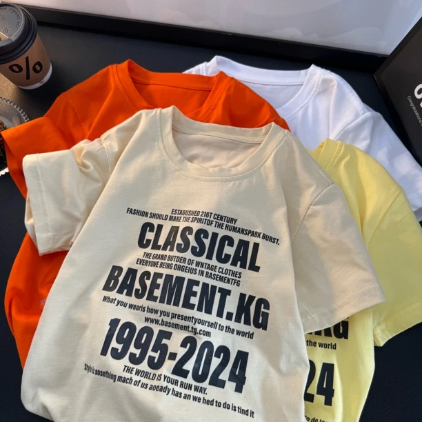 男童T恤短袖纯棉T恤儿童中大童夏款2025半袖C318