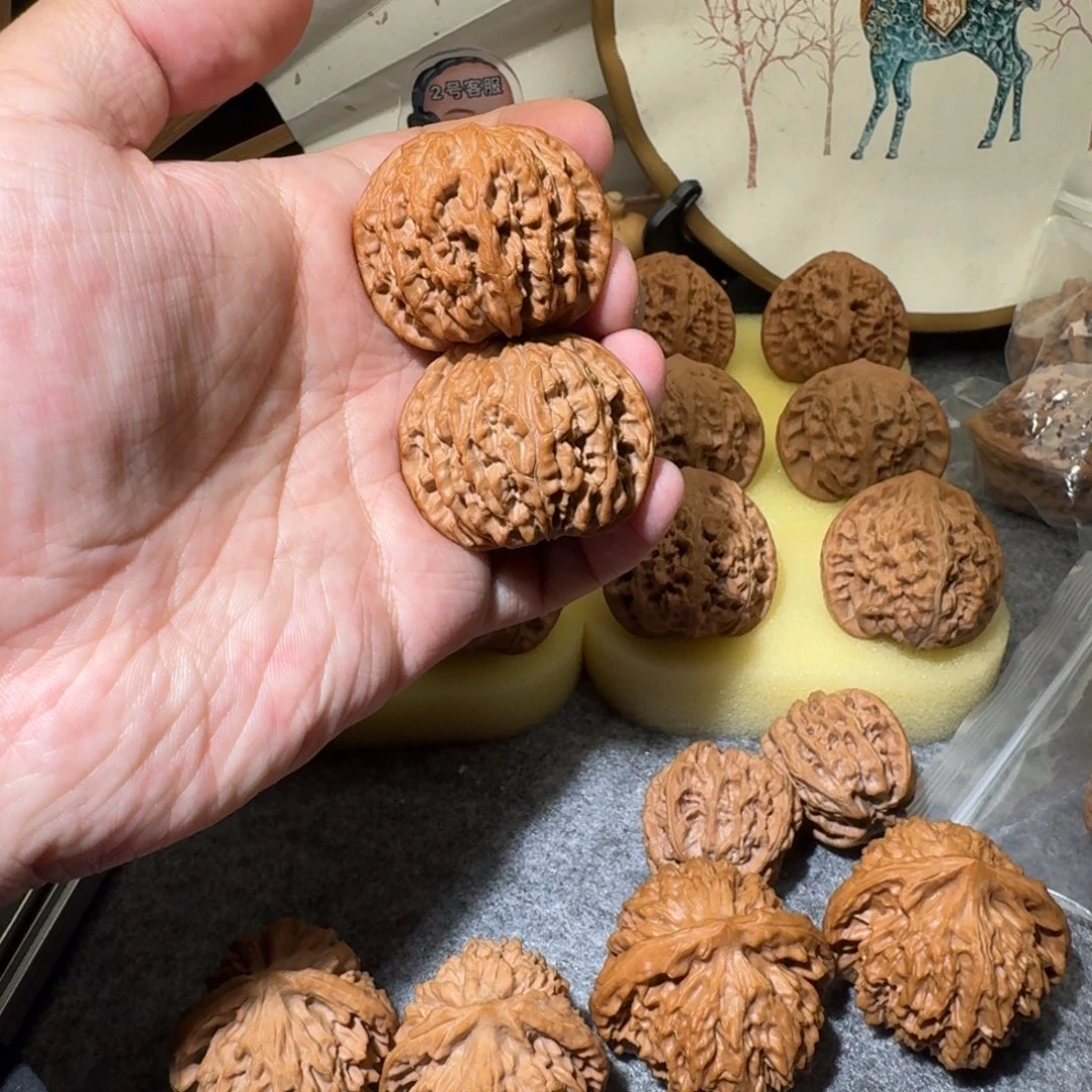 燕***车吊坠文玩核桃42磨盘