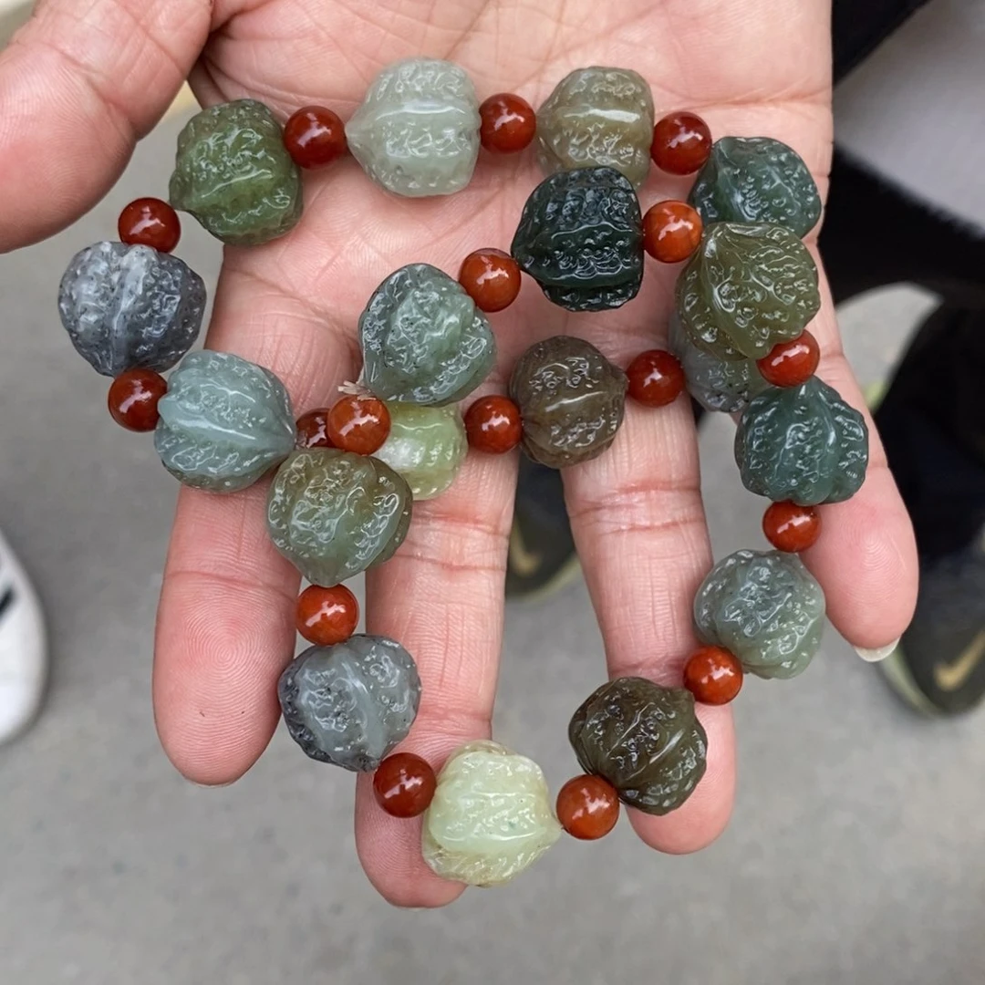 和田玉手串未镶嵌多样性发货 拍一发一