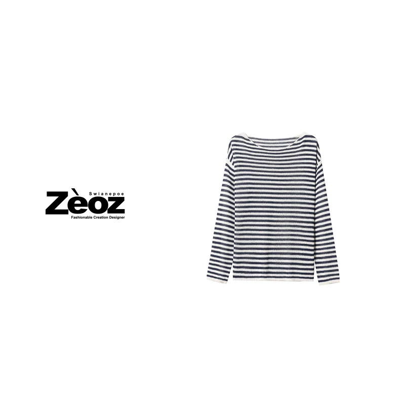 和纸纱 轻量感 宽松 透气 针织长袖