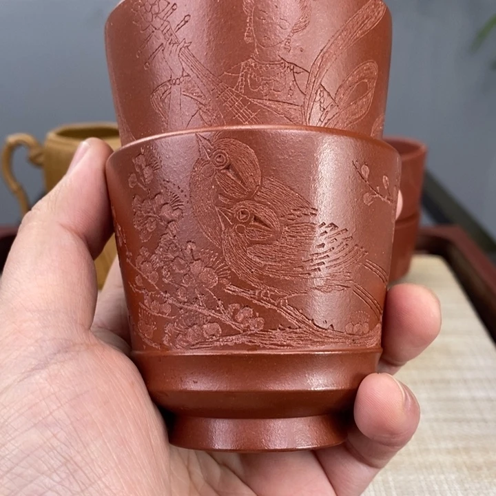 紫砂茶杯抠**汉宜兴紫砂主人杯