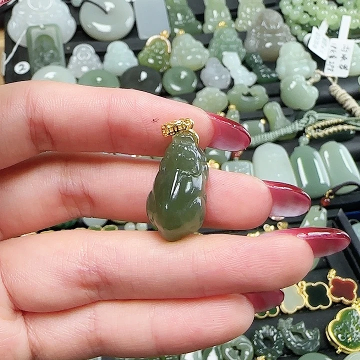 和田玉银S925镶嵌颈饰