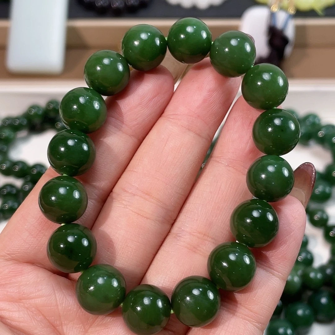 和田玉手链未镶嵌俄老料12