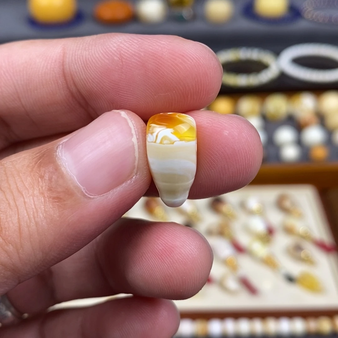 裸石蜜蜡未镶嵌配饰三通尺寸8.4