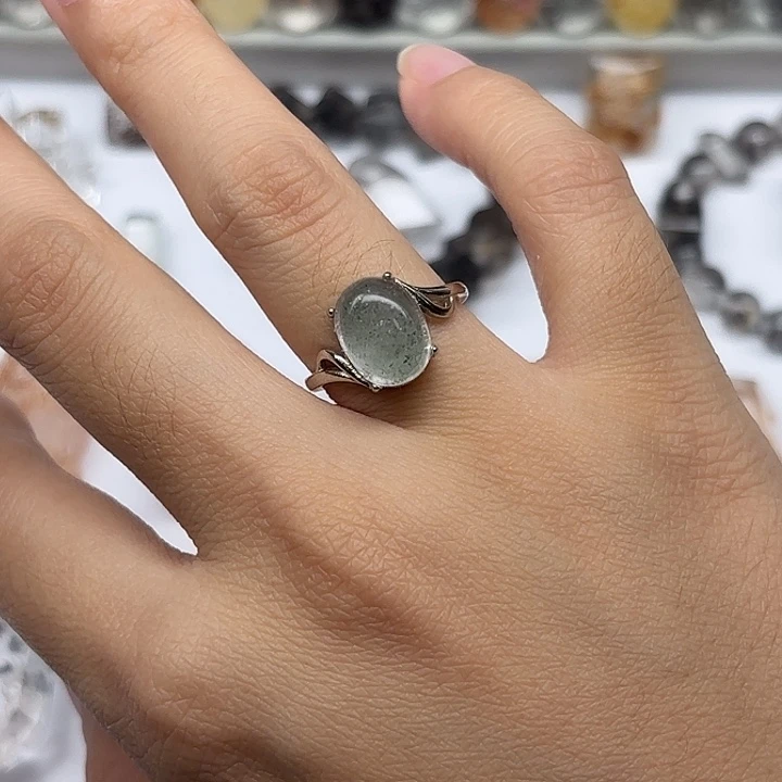 戒指银S925镶嵌水晶闪灵钻戒指