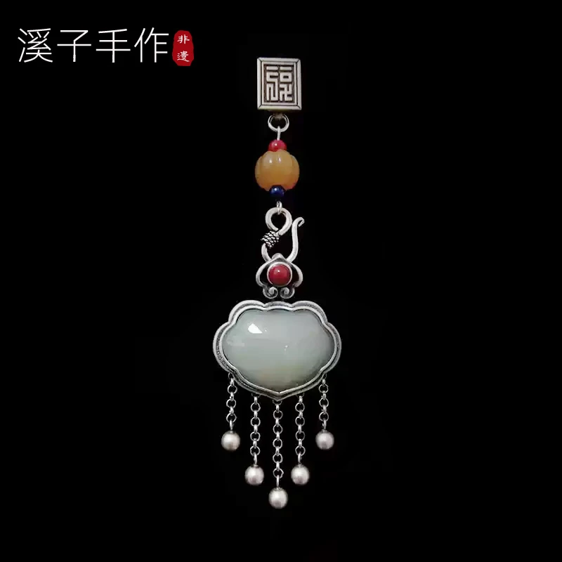 铜胸针 【称心如意】手工古典旗袍压襟挂件流苏吊坠新中式胸花挂饰