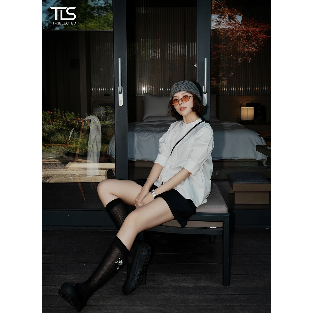 TT【花苞袖】100定织高支匹马棉纯色中袖极简衬衫1172