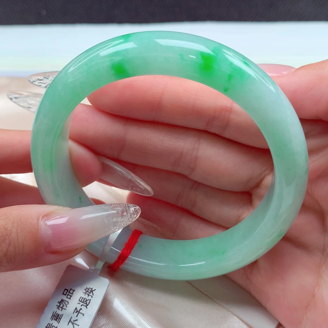 翡翠手镯未镶嵌天然缅甸翡翠A货手镯