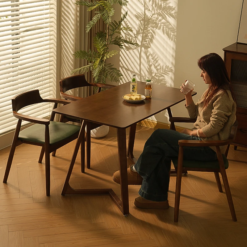 北欧纯实木V腿办公桌