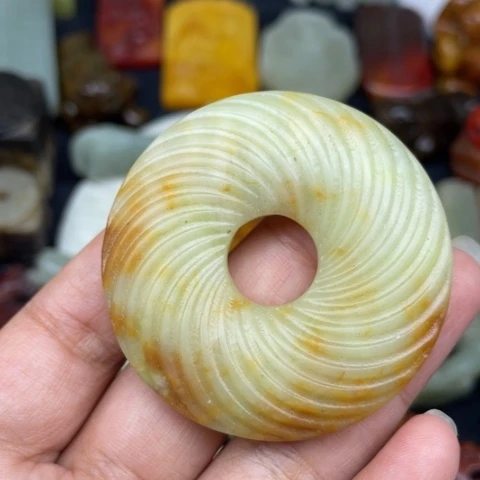 蛇纹石玉合金颈饰27
