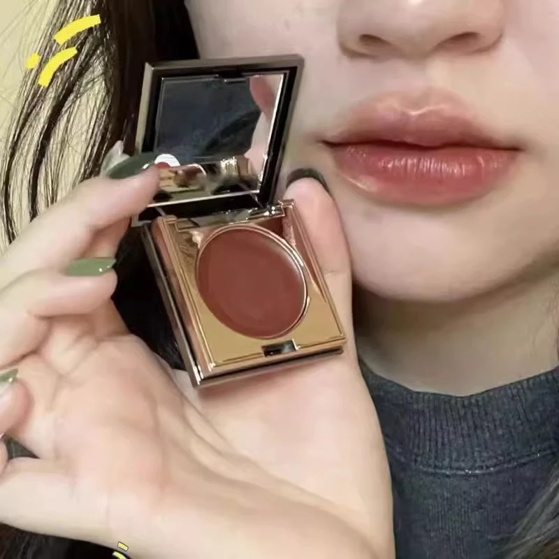 新色~多用膏唇泥口红RC平替小方块雾面显白初美藤尾腮红两用唇泥