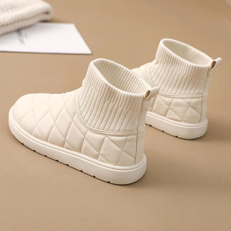 短筒雪地靴女2025冬季新款洋气时尚棉鞋加绒加厚防水短靴女款鞋子