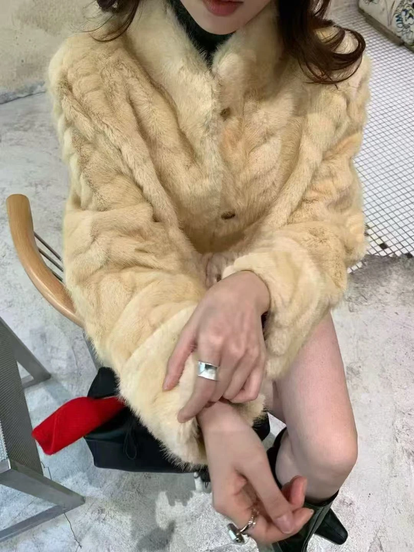 人造皮草 【洋洋精选】2025冬季新款百搭时尚气质毛毛短款外套