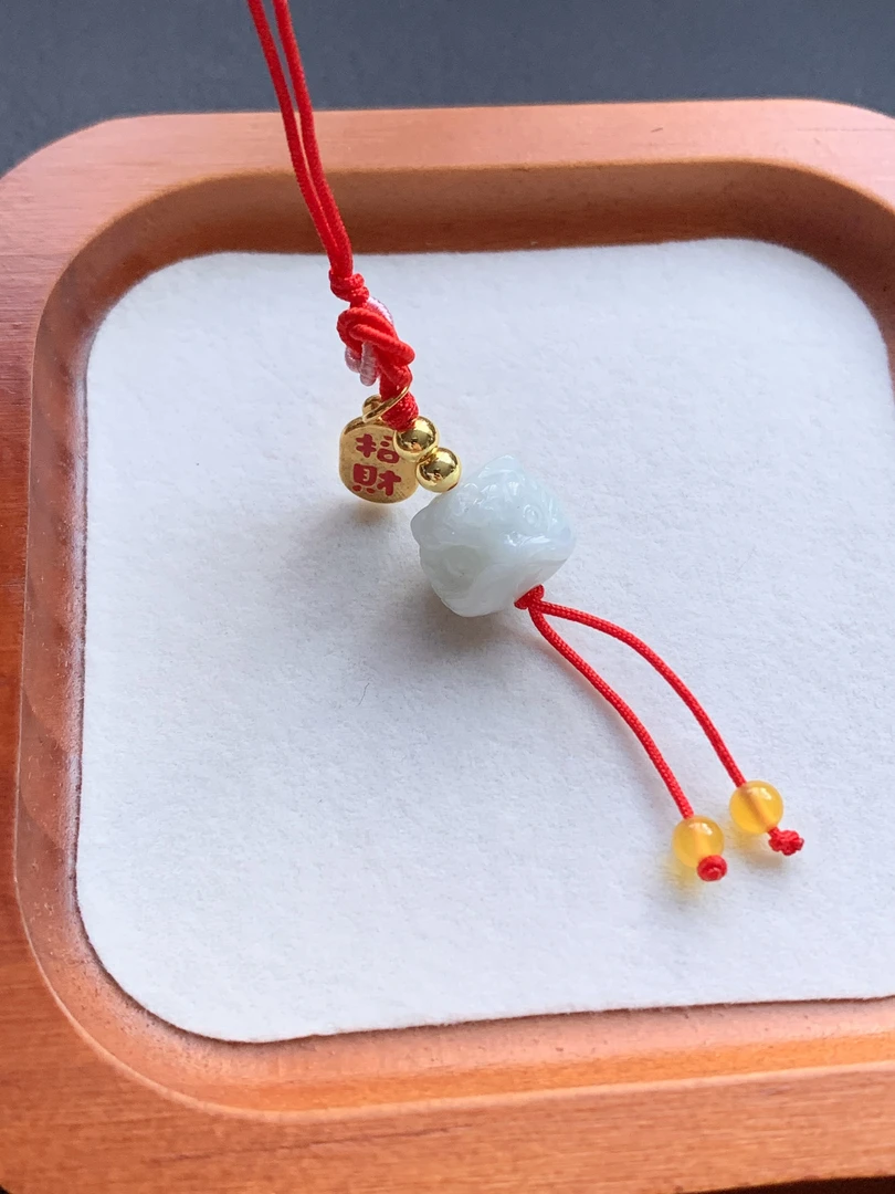 翡翠中国狮手机挂 6013-801102多样性发其一@CP