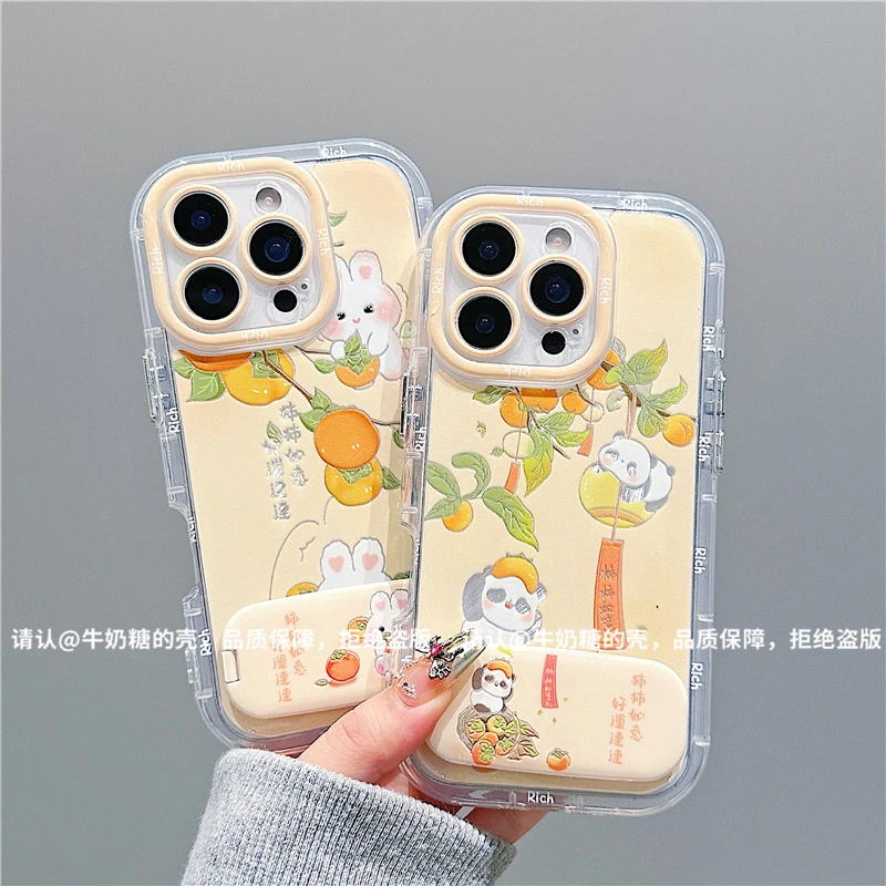 羽纱奶油壳适用苹果17/iPhone/华为荣耀/OPPO/VIVO/小米/手机壳潮