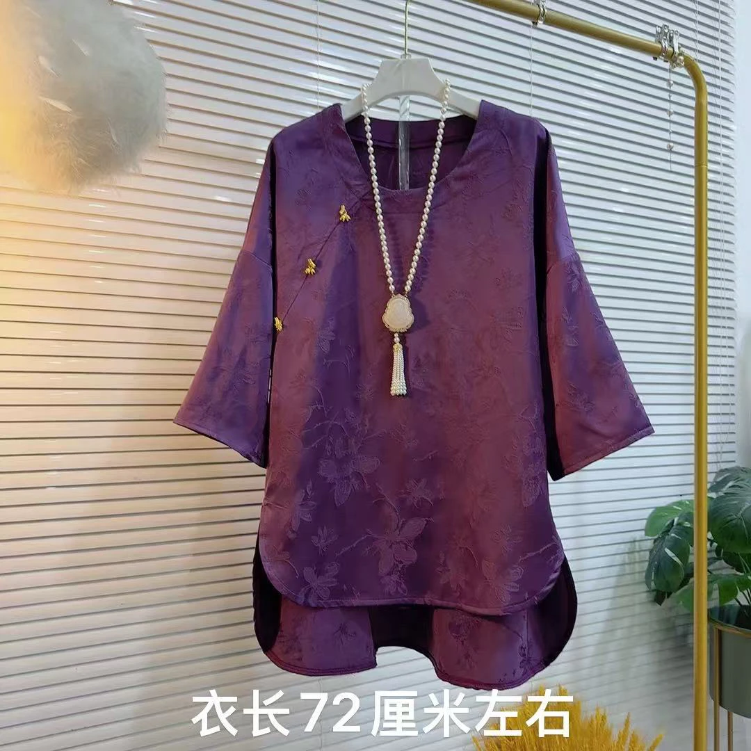 胖MM2025秋季新款新中式设计理念简约风格小衫