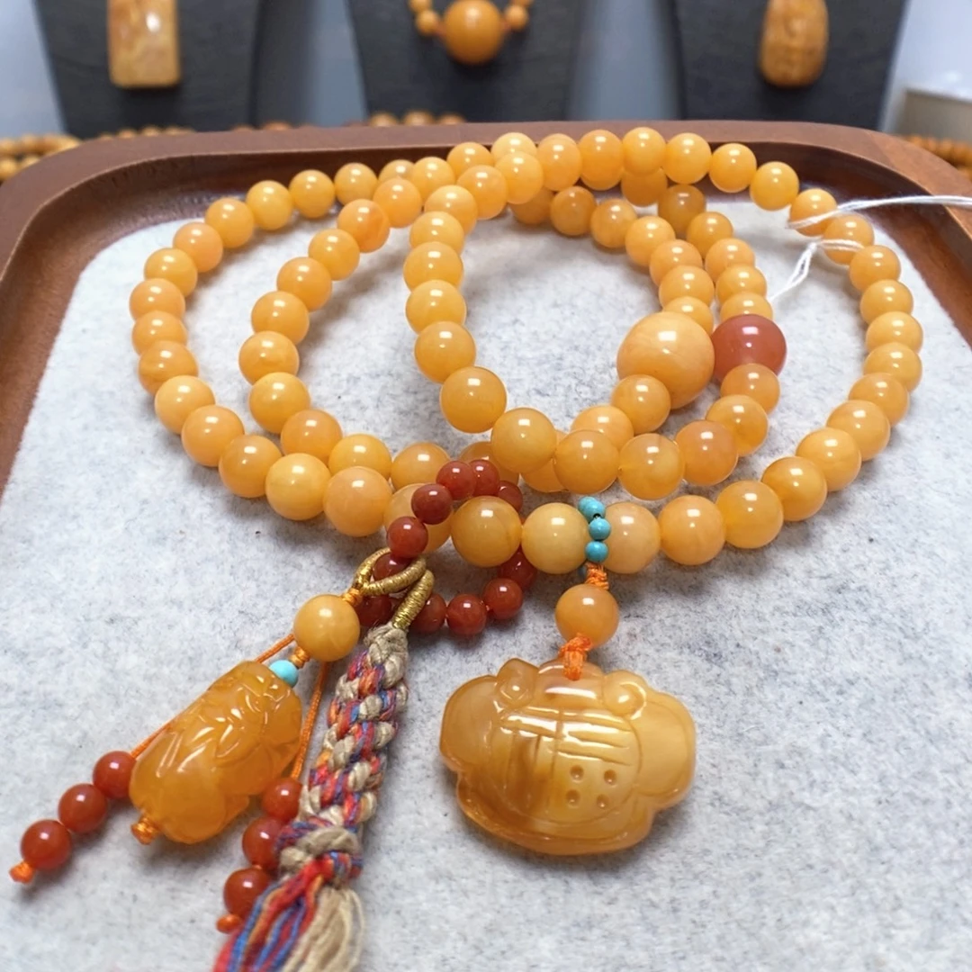 蜜蜡未镶嵌手串蜜蜡