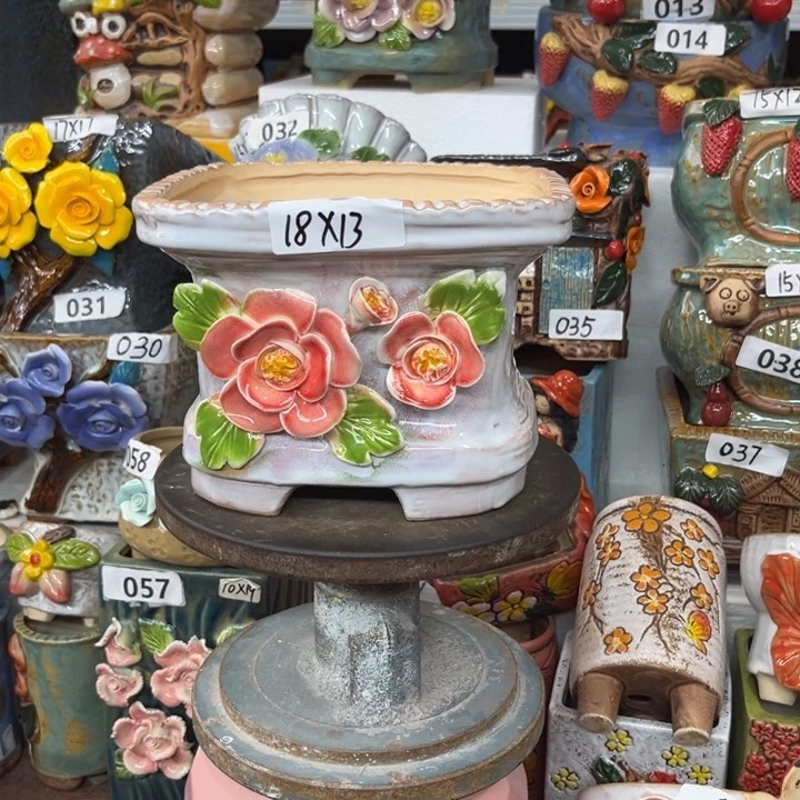 紫砂花盆粗陶材质多肉花盆