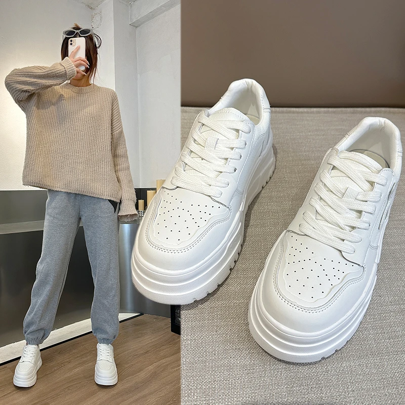 纯色十字花松糕厚底休闲鞋006