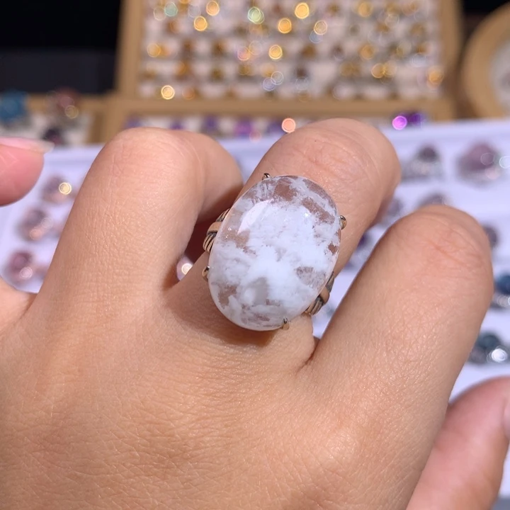 【闪购商品】水晶戒指银S925镶嵌୧***戒指