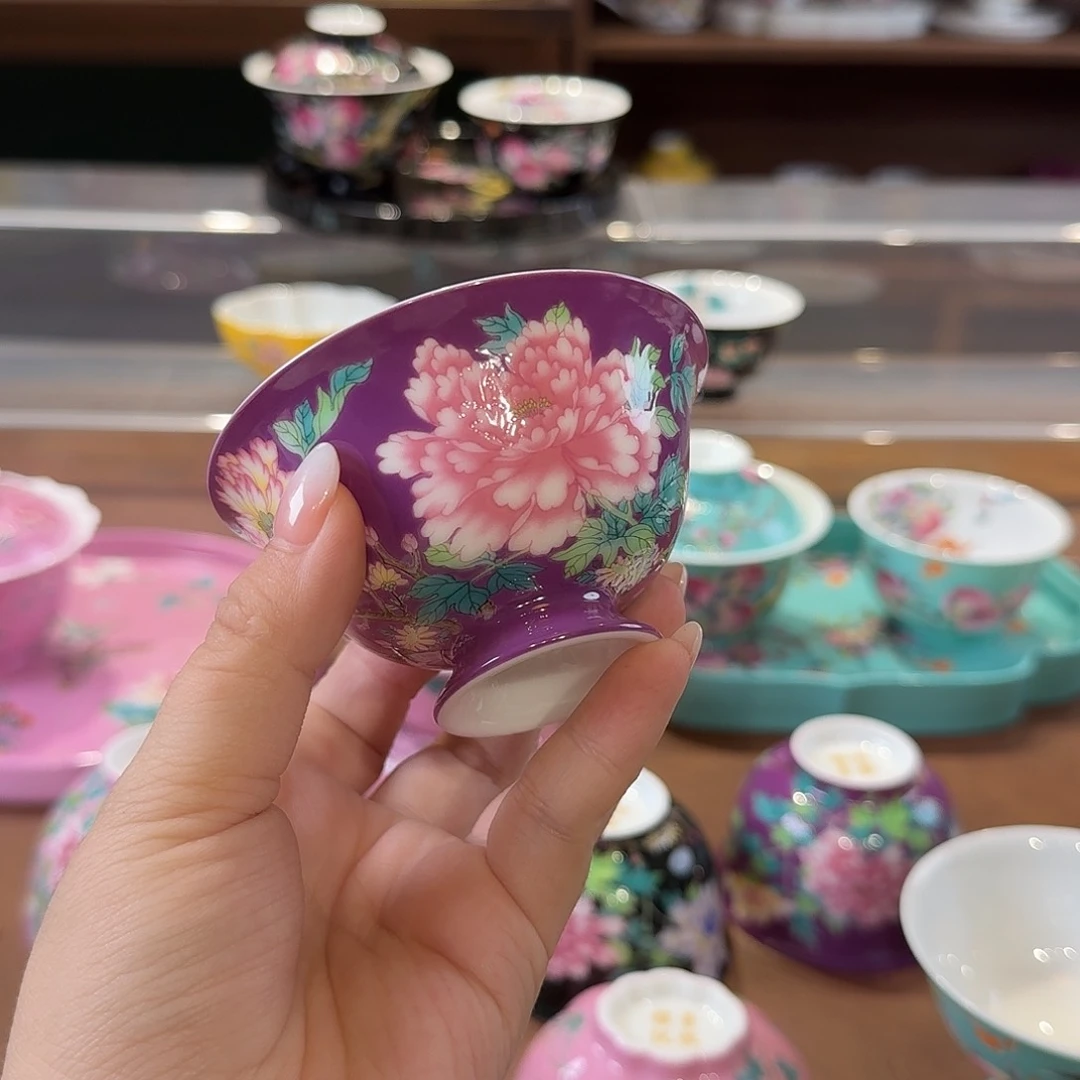 珐琅彩主人杯茶具套装