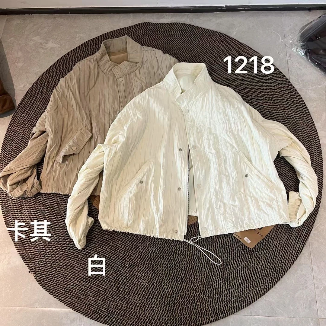 秋冬短款外套立领薄款开衫宽松  1218#