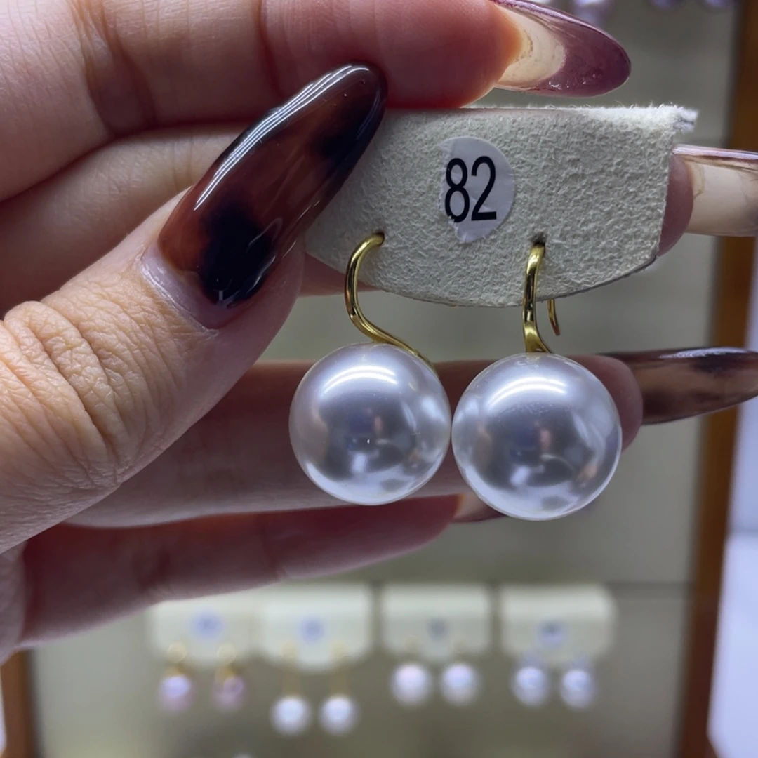 淡水珍珠耳饰银S925镶嵌