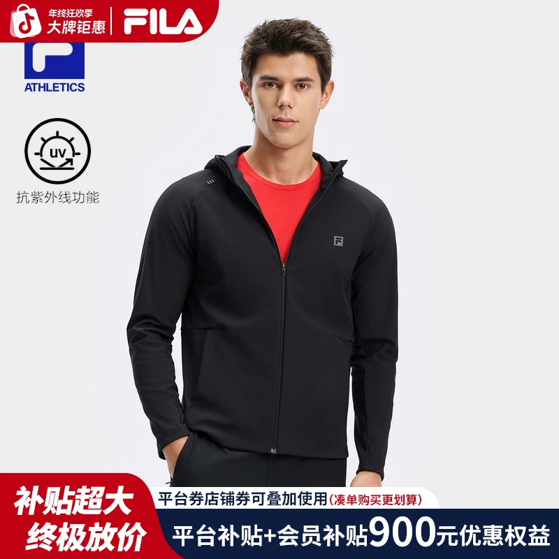 【行政机能风】FILA斐乐秋季新款流光风男装黑色夹克外套A51M531599