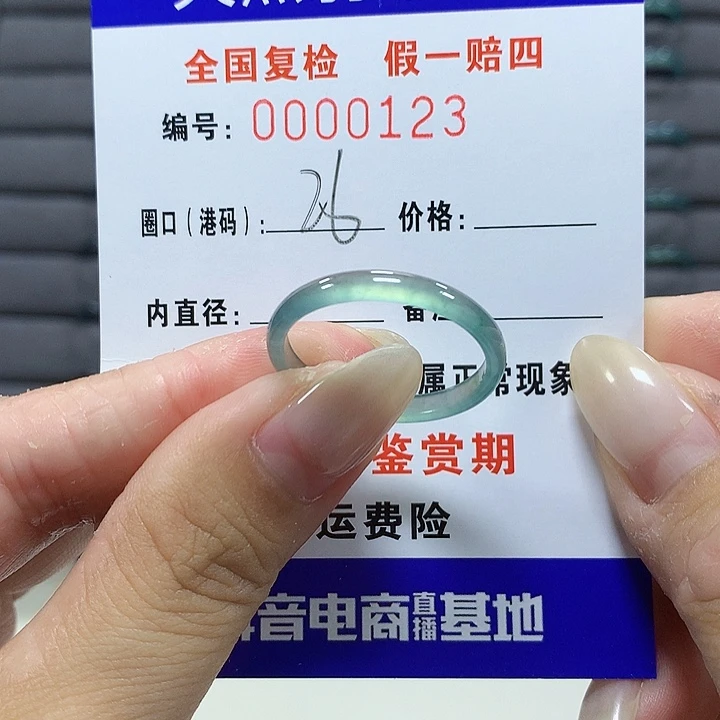 翡翠未镶嵌戒圈0123