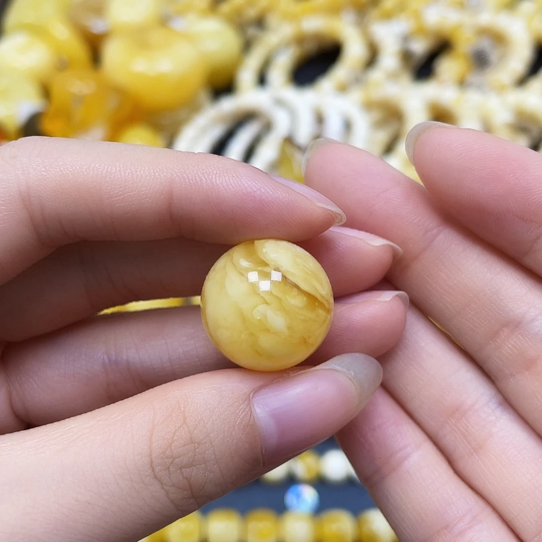 裸石蜜蜡未镶嵌圆珠18.7mm福利