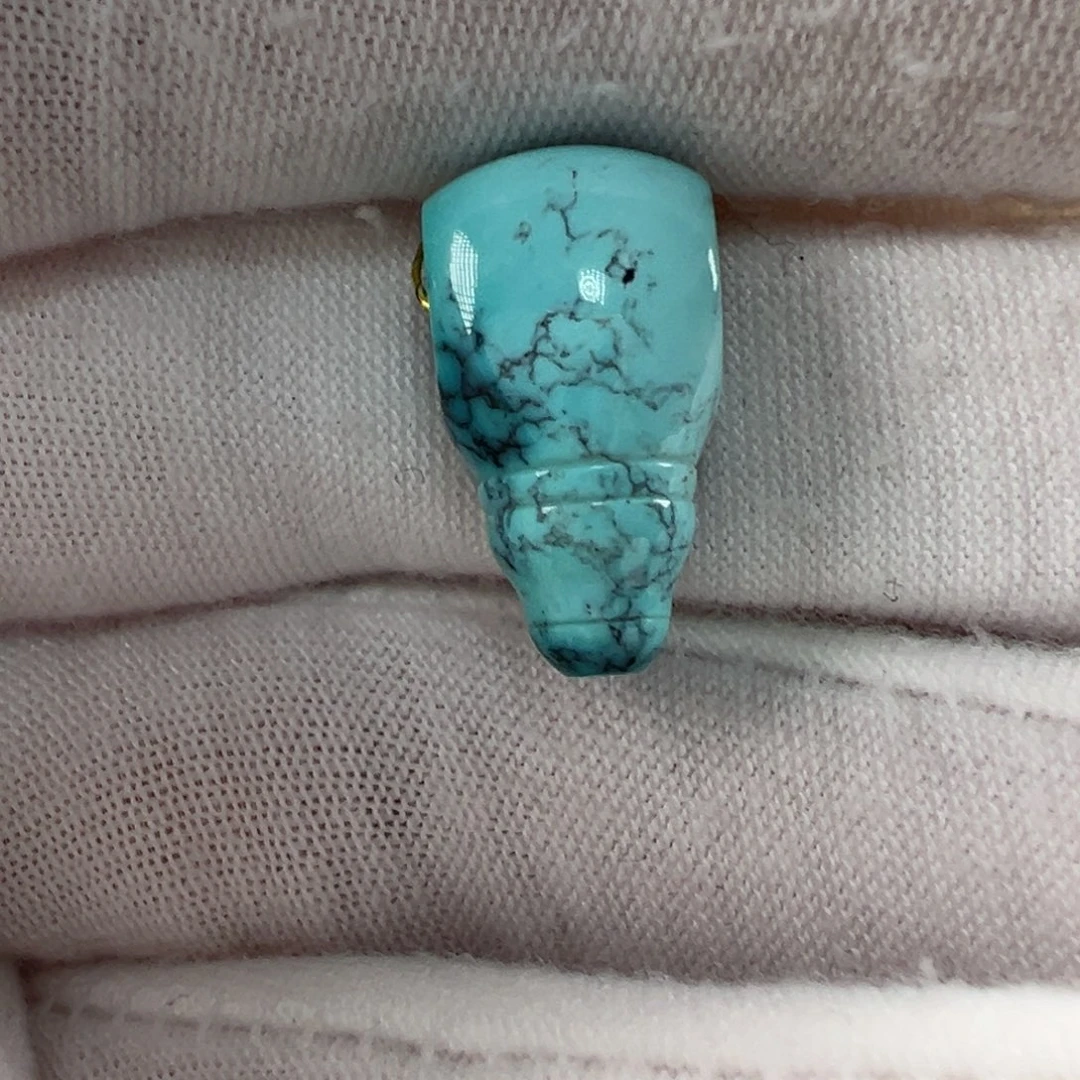 未镶嵌绿松石三通9.6mm
