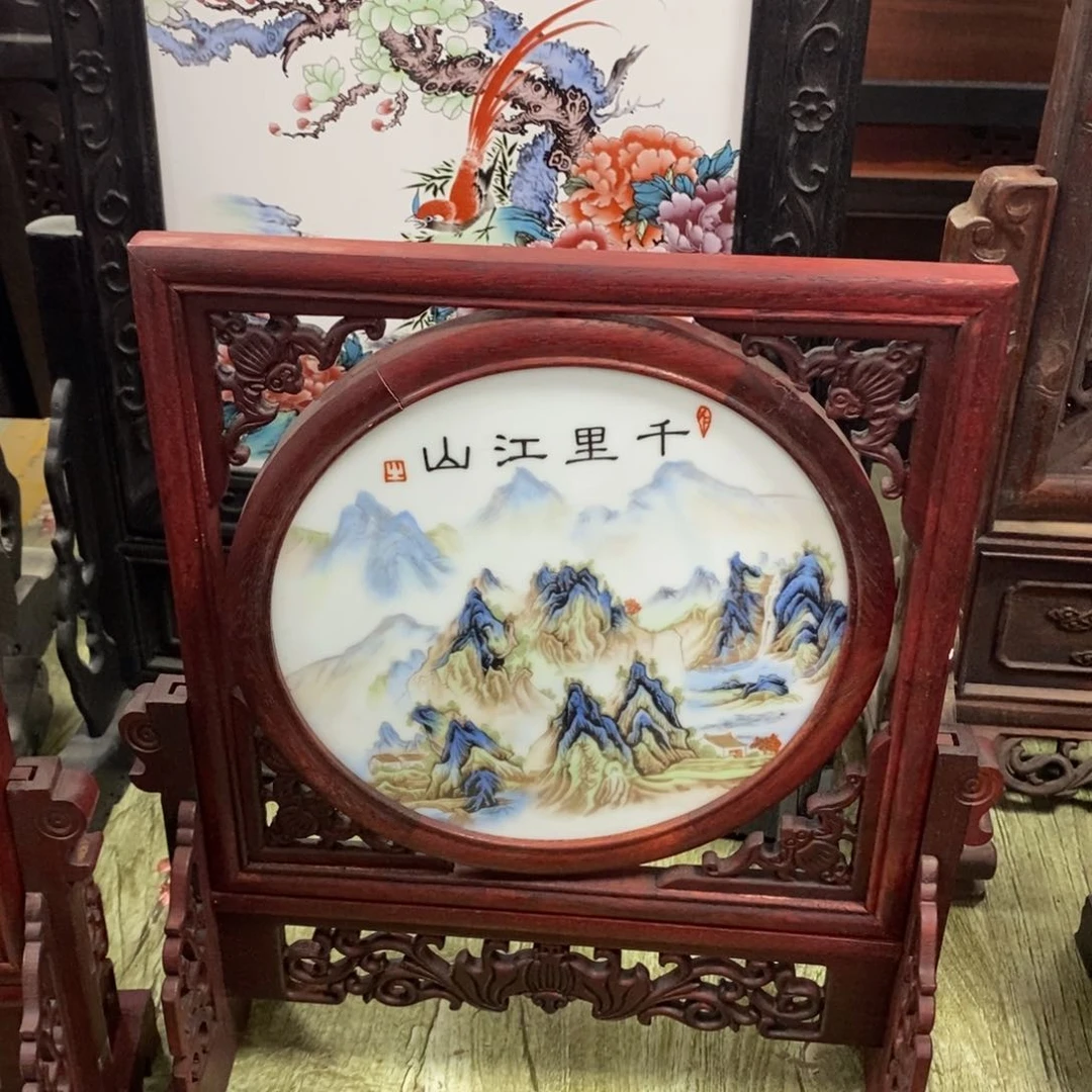 瓷片景德镇瓷板画柴窑烧制